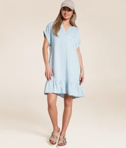 Dresses | Blu Pepper Striped Chambray Dress Chambray Multi