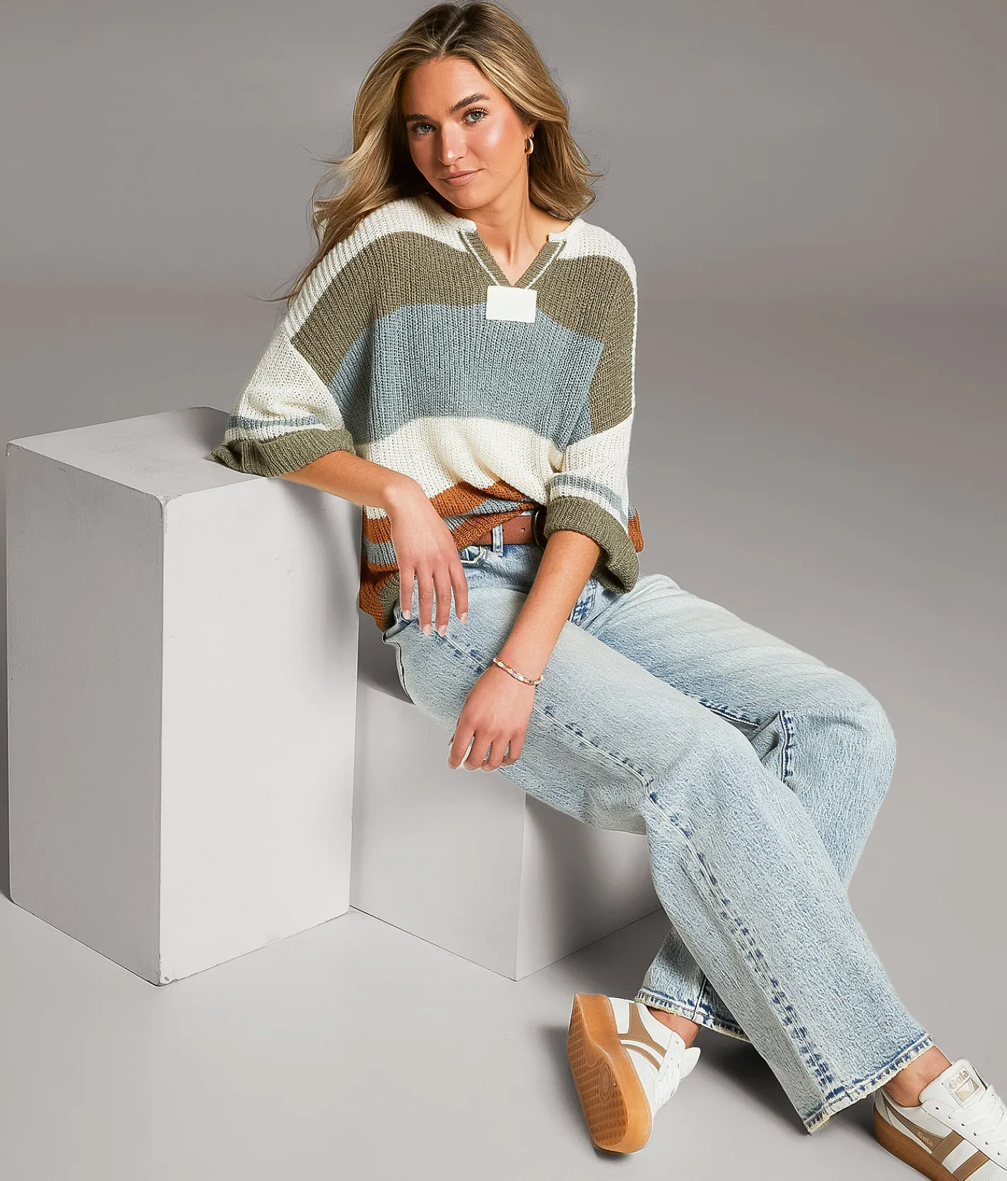 Tops | BKE Striped Dolman Sweater Assorted