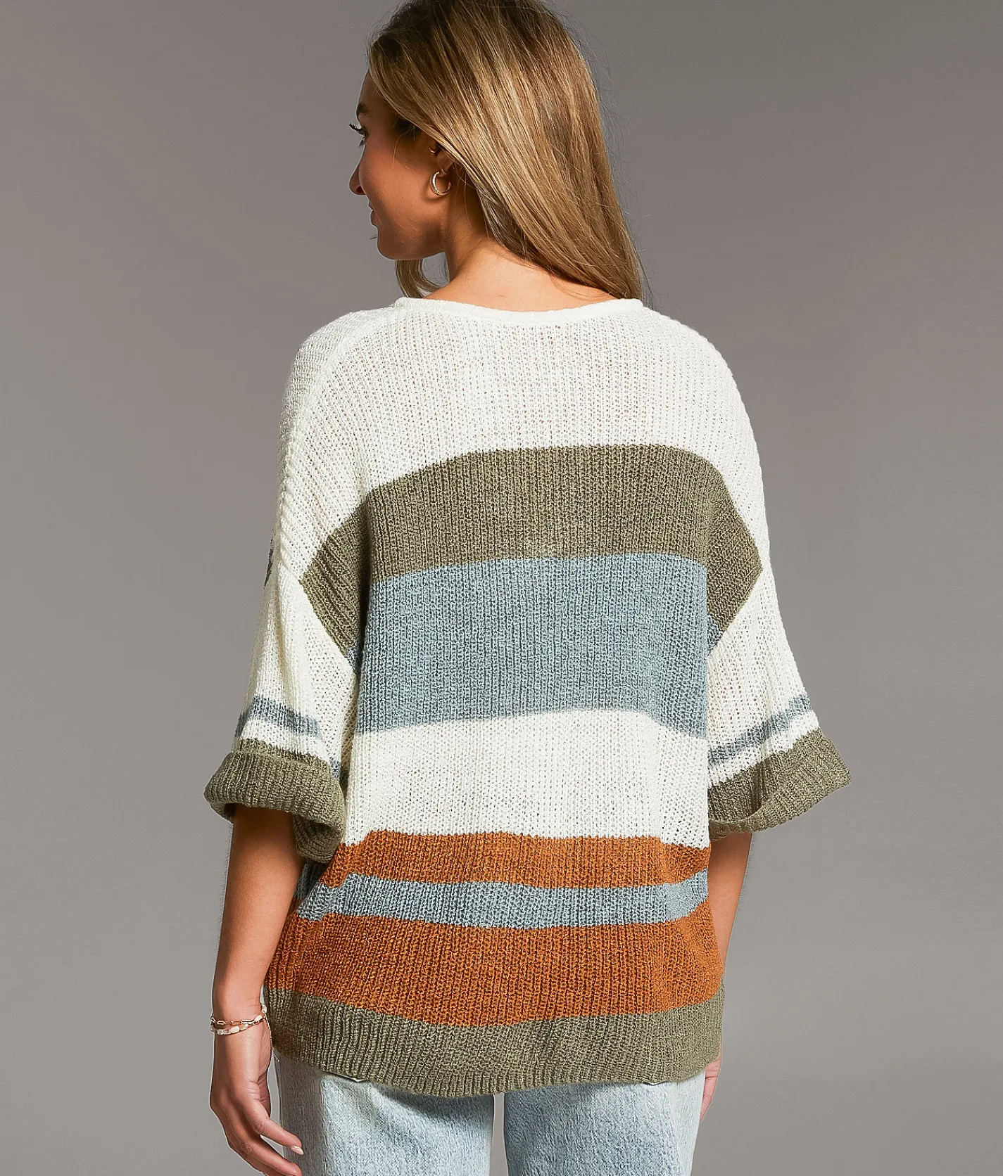 Tops | BKE Striped Dolman Sweater Assorted