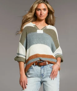 Tops | BKE Striped Dolman Sweater Assorted
