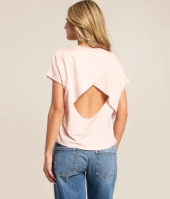 FITZ + EDDI Striped Dolman T-Shirt Cherry Blossom Online