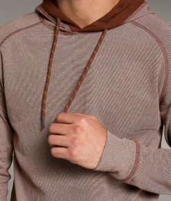 Tops | BKE Striped Hoodie Brunette