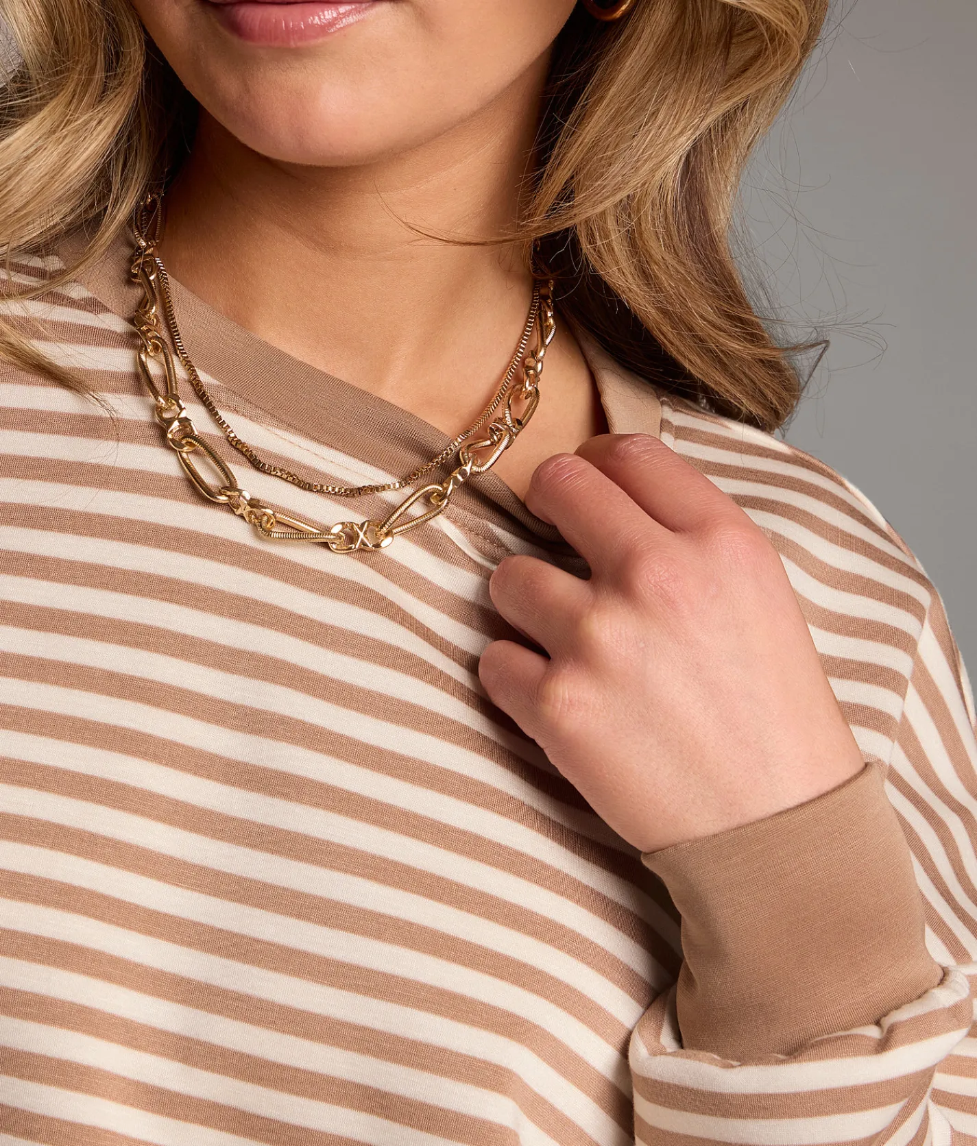Tops | BKE Striped Knit Pullover Natural White