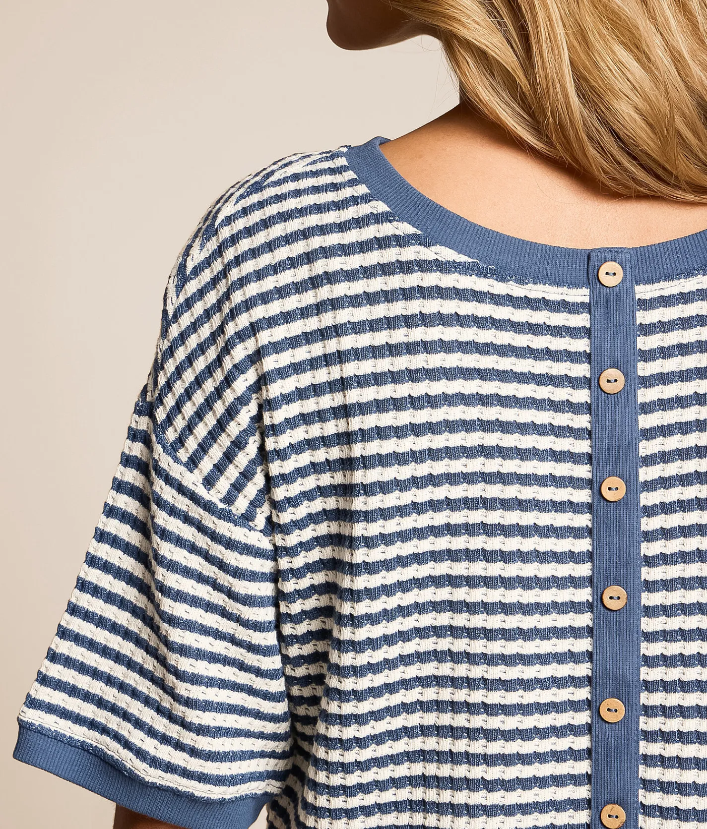 Tops | Blu Pepper Striped Knit Top Blue