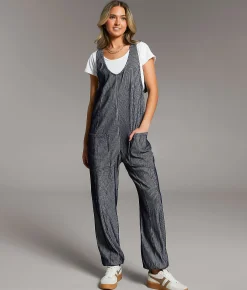 Rompers & Jumpsuits | BKE Striped Overall Jumpsuit Feldspar
