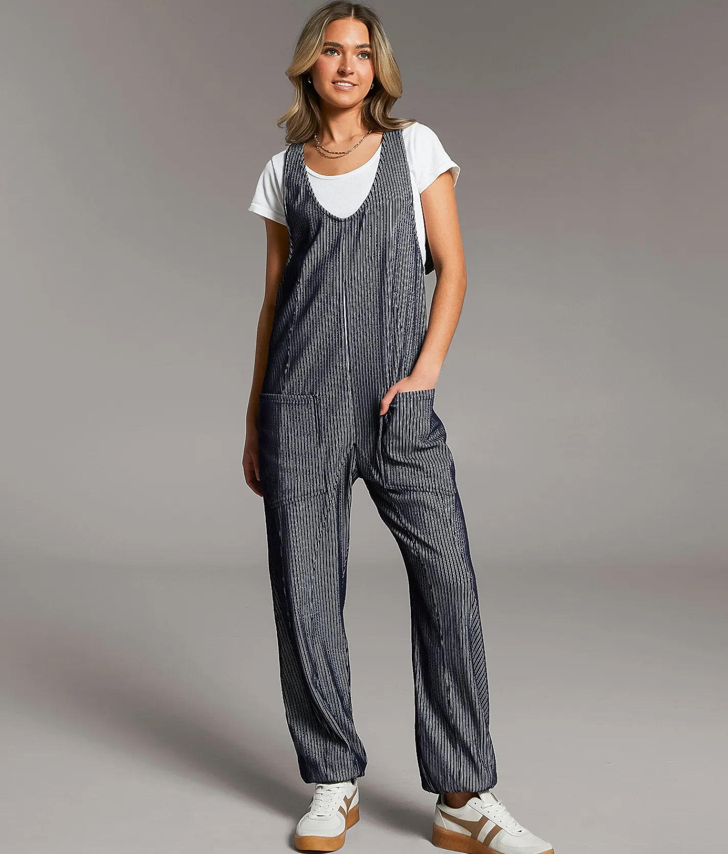 Rompers & Jumpsuits | BKE Striped Overall Jumpsuit Feldspar