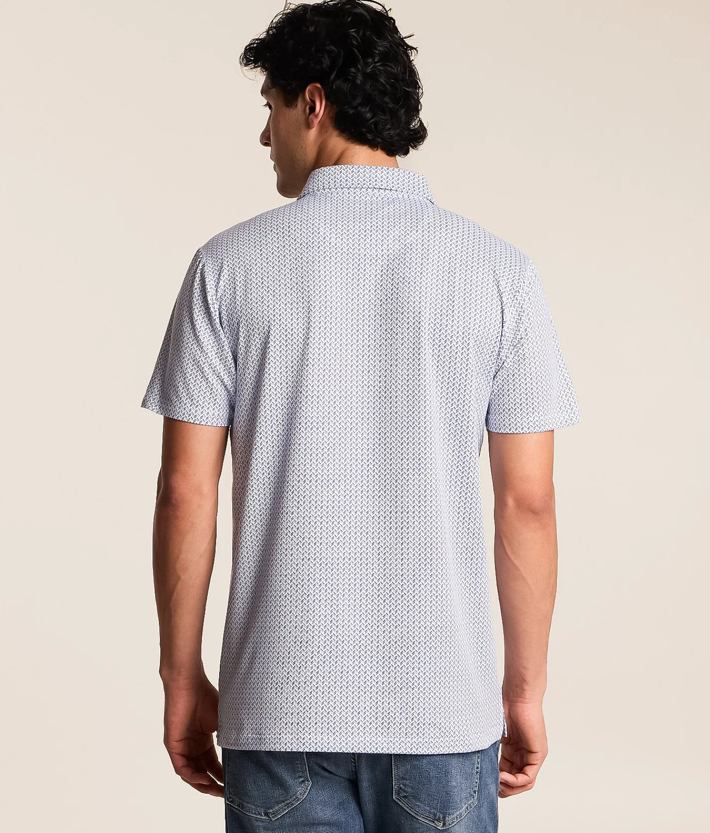 Tops | J.B. Holt Striped Performance Polo White