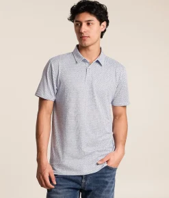 Tops | J.B. Holt Striped Performance Polo White