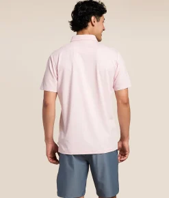 Funk Lagoon Striped Polo Pink Discount