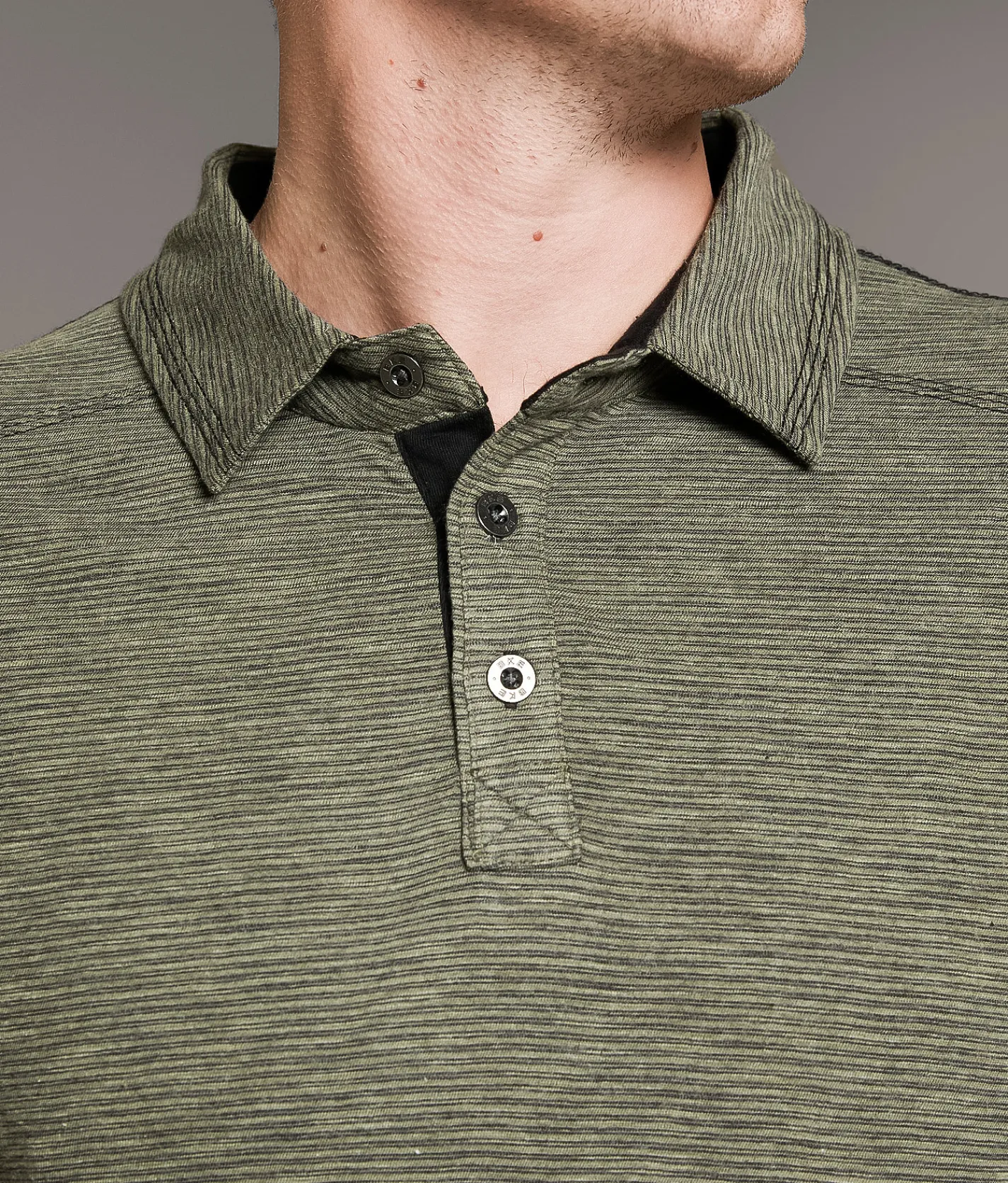 Tops | BKE Striped Polo Vetiver