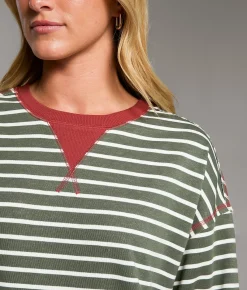 BKE Striped Pullover Brown Stone China Blue Sale