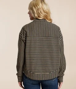 Tops | Blu Pepper Striped Pullover Ivory