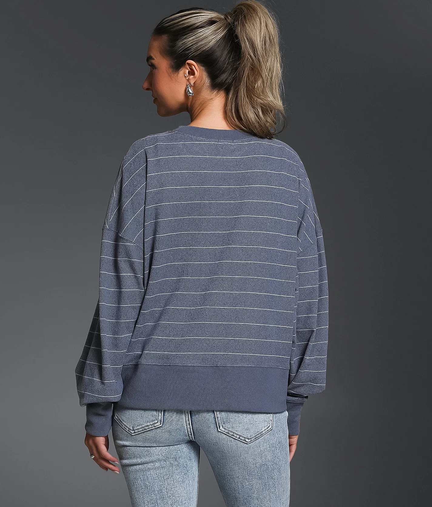 Buckle Black Striped Pullover Andorra Online