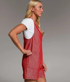 BKE Striped Romper Red Clearance