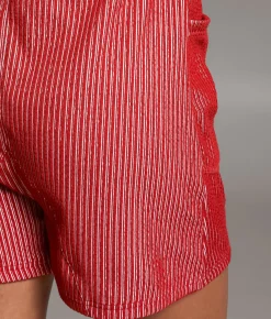 BKE Striped Romper Red Clearance