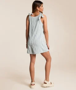 Rompers & Jumpsuits | Willow & Root Striped Romper Blue White