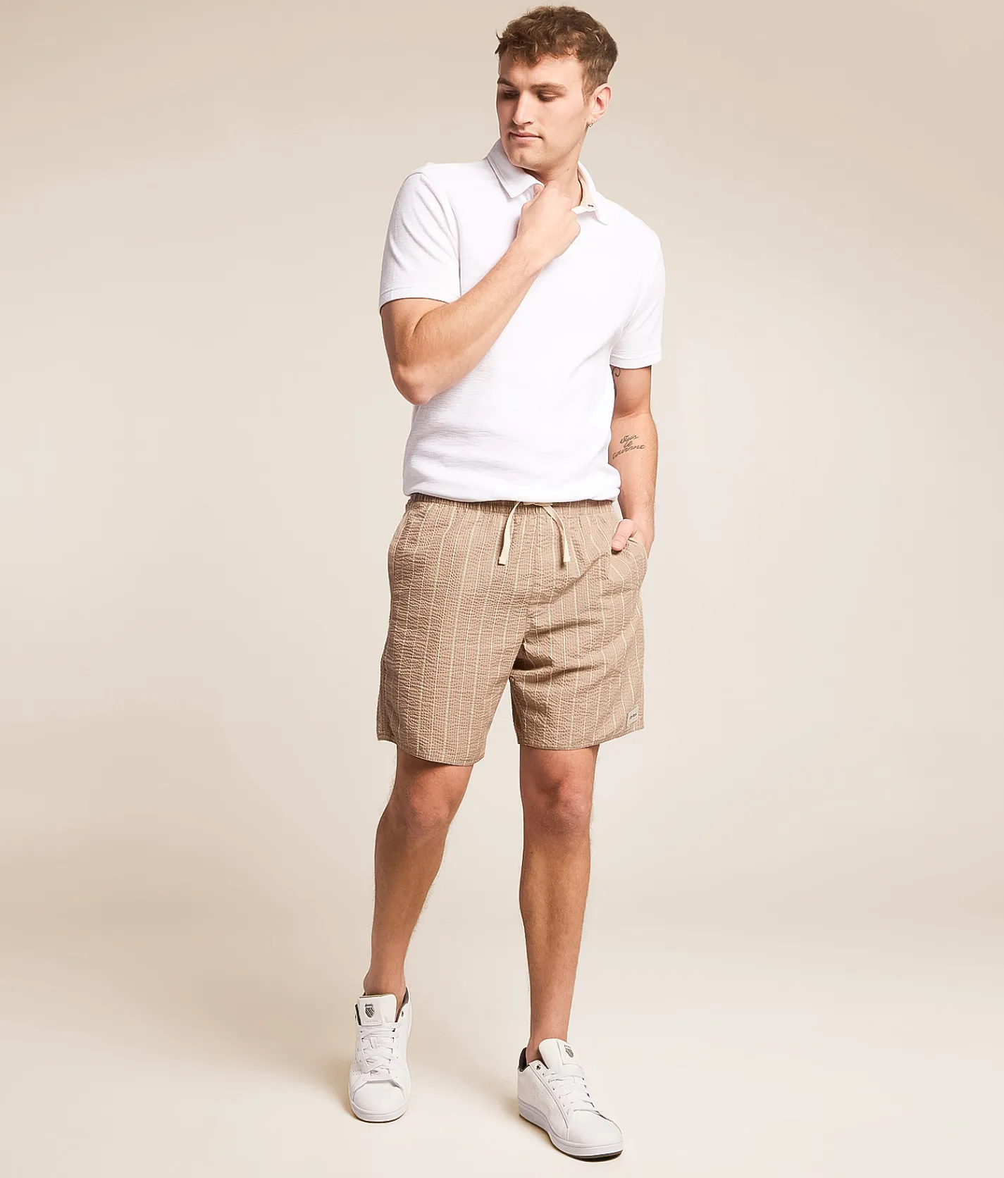 Rhythm Striped Seersucker Short Cedar Best