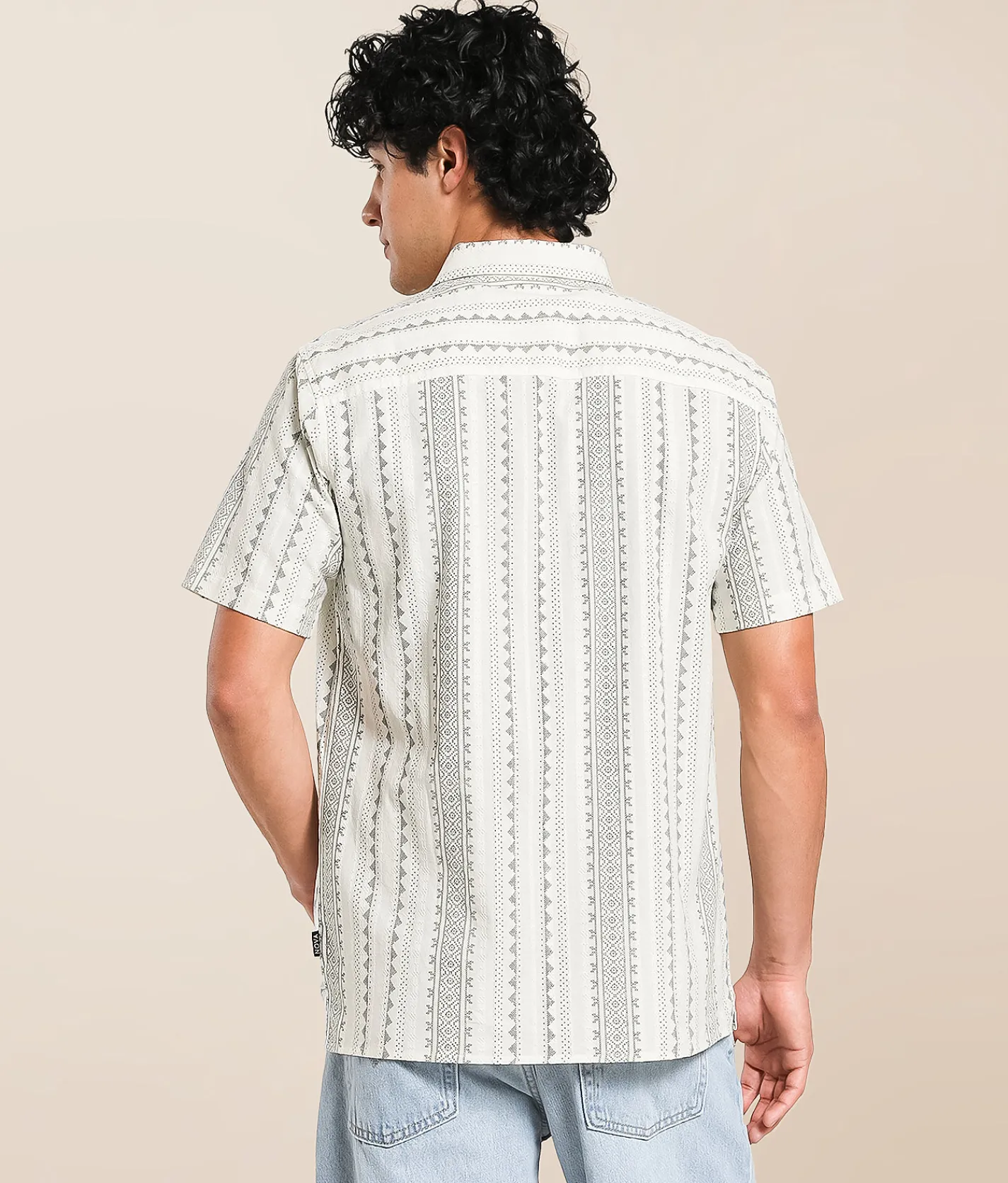 Tops | Nova Industries Striped Shirt Off White Black