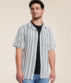 Tops | Johnny Q Striped Shirt Black