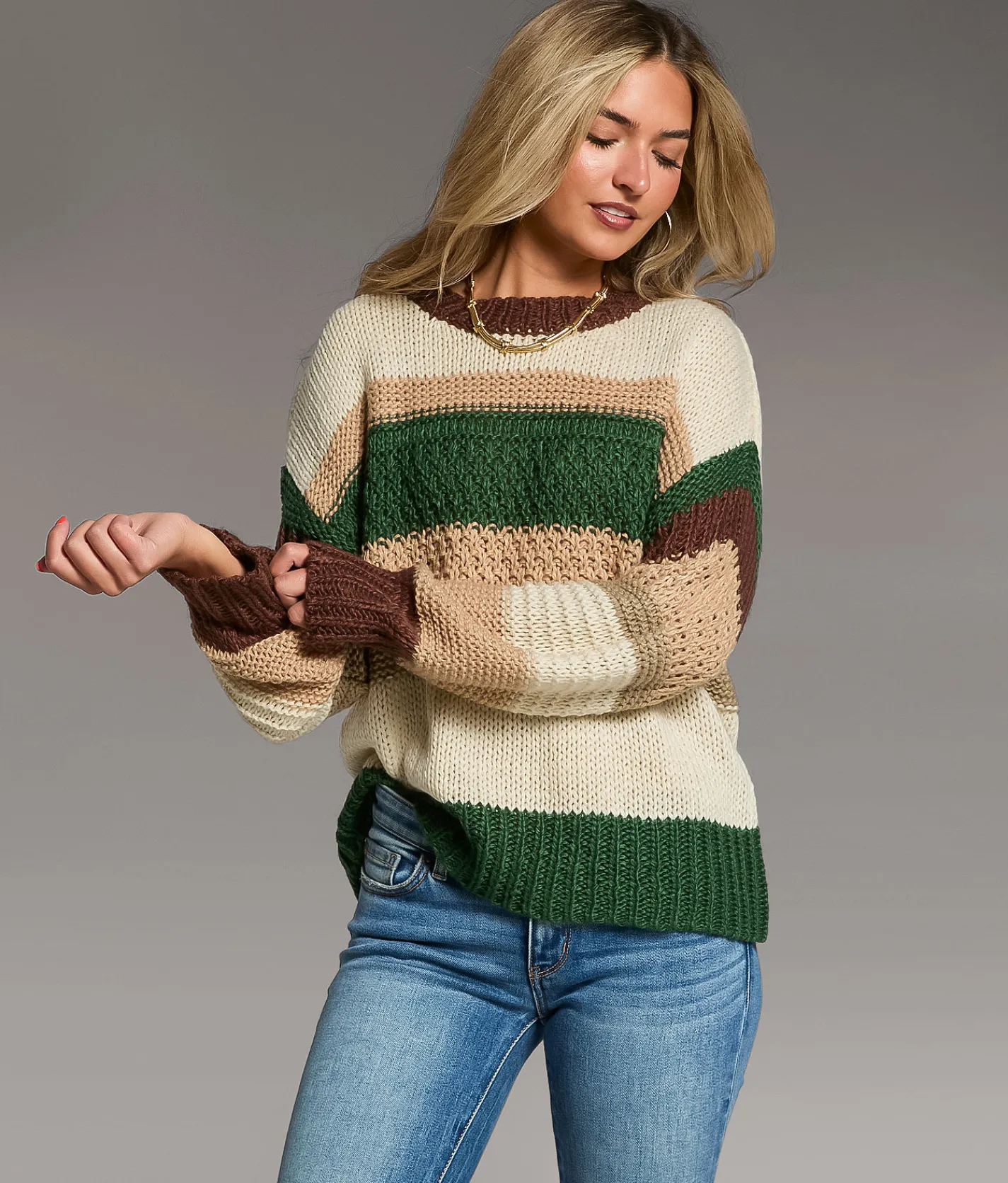 Tops | BKE Striped Sweater Assorted