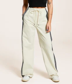 Bottoms|Activewear | Vibrant M.I.U. Striped Track Pant Cream