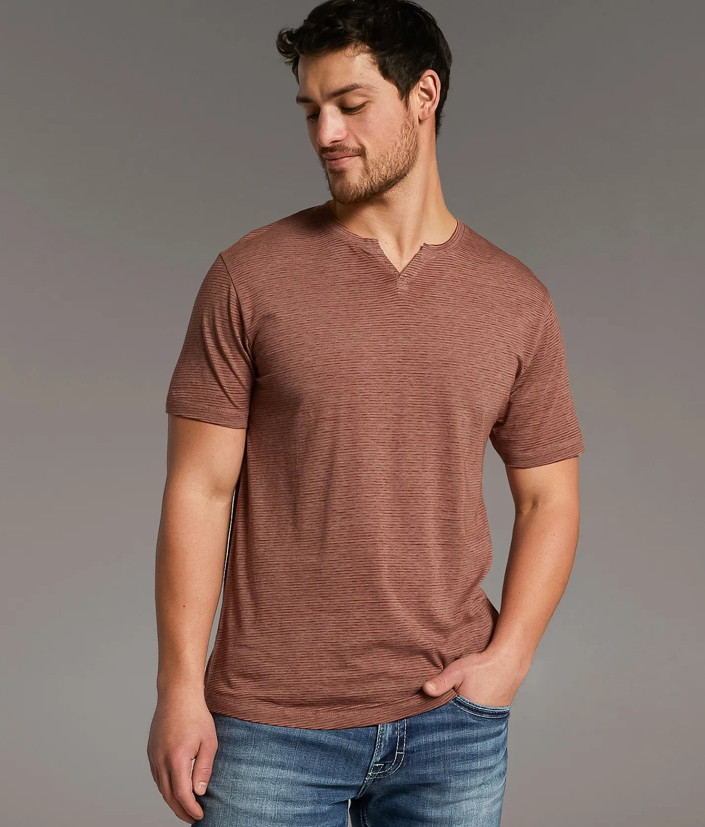 Tops | BKE Striped T-Shirt Red