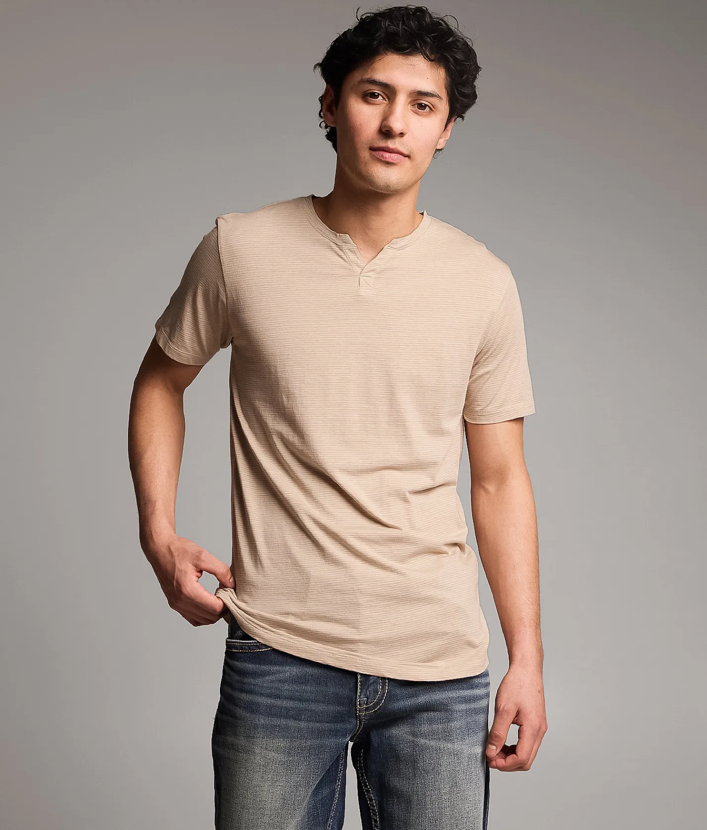 Tops | BKE Striped T-Shirt Crockery