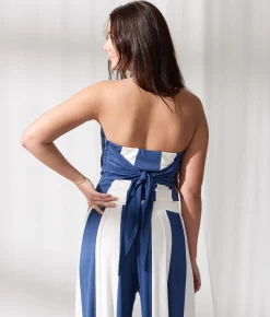 Tops | 33 Coastal Striped Tube Top Blue