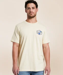 RVCA Stripe Hex T-Shirt Latte Online