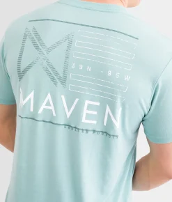 Graphic T-Shirts | Maven Co-op Stripes T-Shirt Aquifer