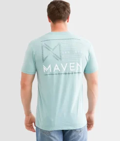 Graphic T-Shirts | Maven Co-op Stripes T-Shirt Aquifer