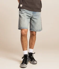 Caliber Studded Baggy Short Light Blue Hot