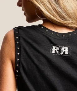 Rock Revival Studded Rock Muscle Tank Top Black Clearance