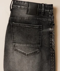 Bottoms|Shorts | Smoke Rise® Studded Stretch Short Spider Black