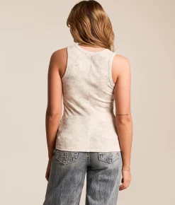 Tops | Miss Me Studded Tank Top Natural