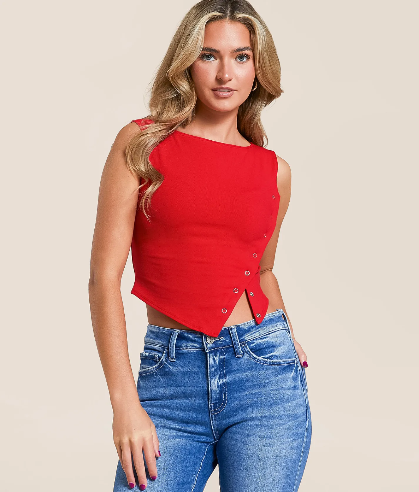 Tops | The Workshop Studio Asymmetrical Cropped Tank Top Brown