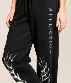 Bottoms | Affliction Stunt Double Sweatpant Black