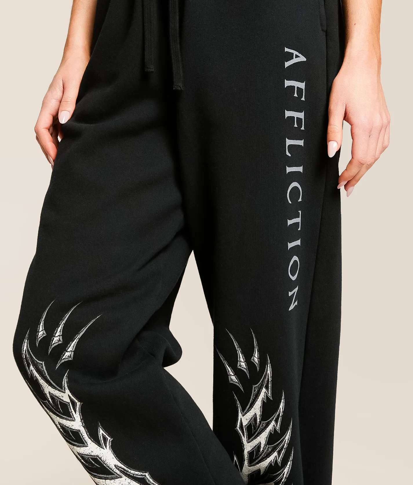Bottoms | Affliction Stunt Double Sweatpant Black