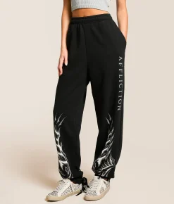 Bottoms | Affliction Stunt Double Sweatpant Black