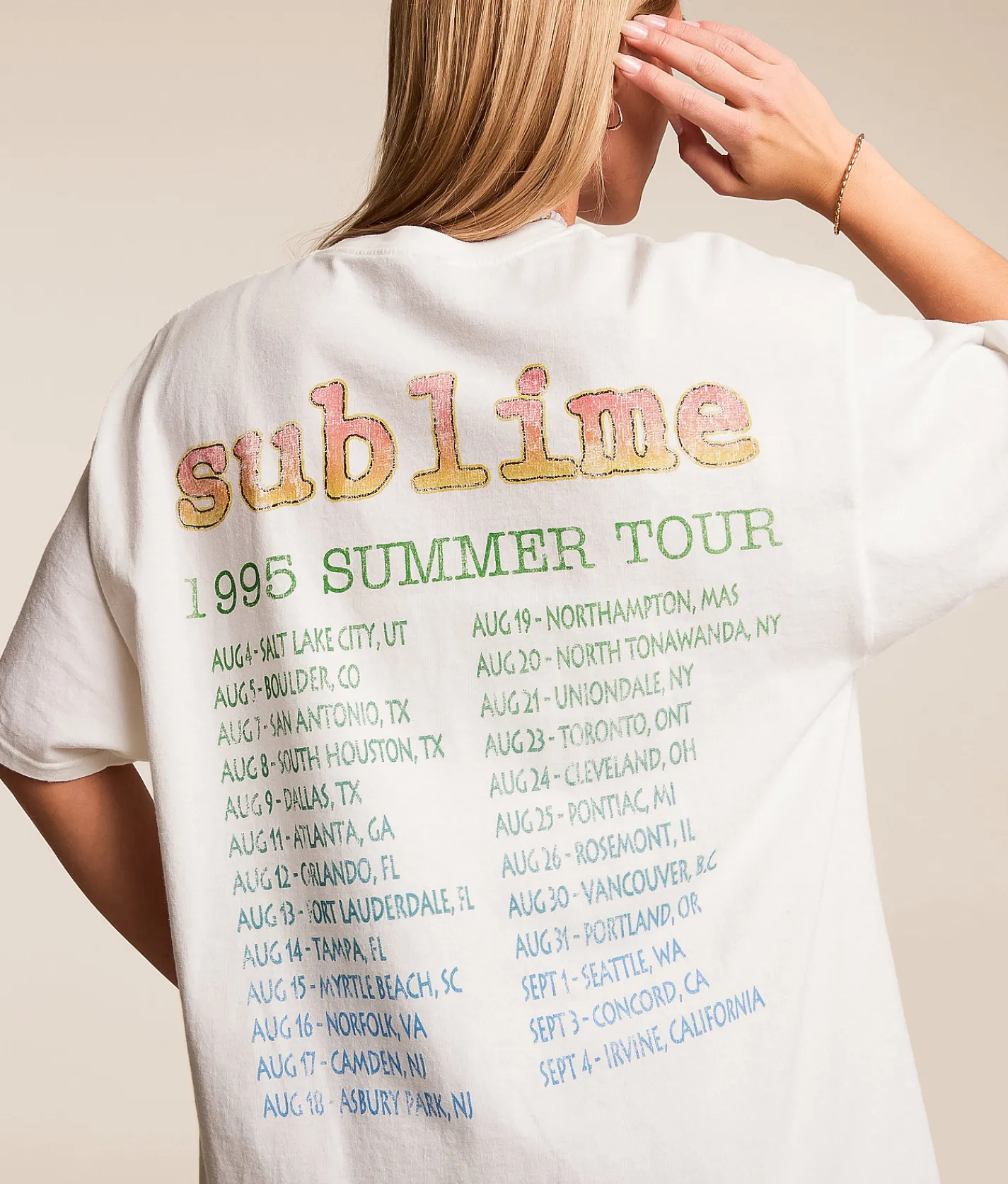 Merch Traffic Sublime Oversized Band T-Shirt White Online