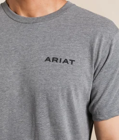 Tops|Graphic T-Shirts | Ariat Sugar Flag T-Shirt Athletic Heather