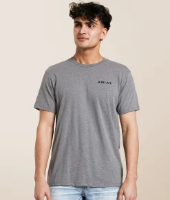 Tops|Graphic T-Shirts | Ariat Sugar Flag T-Shirt Athletic Heather