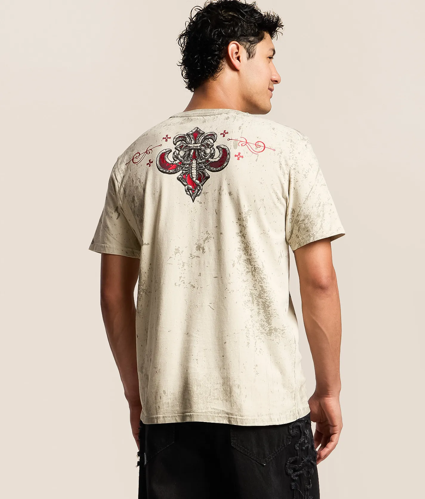 Affliction Sumerian Ruse T-Shirt Peyote Pigment Dye New