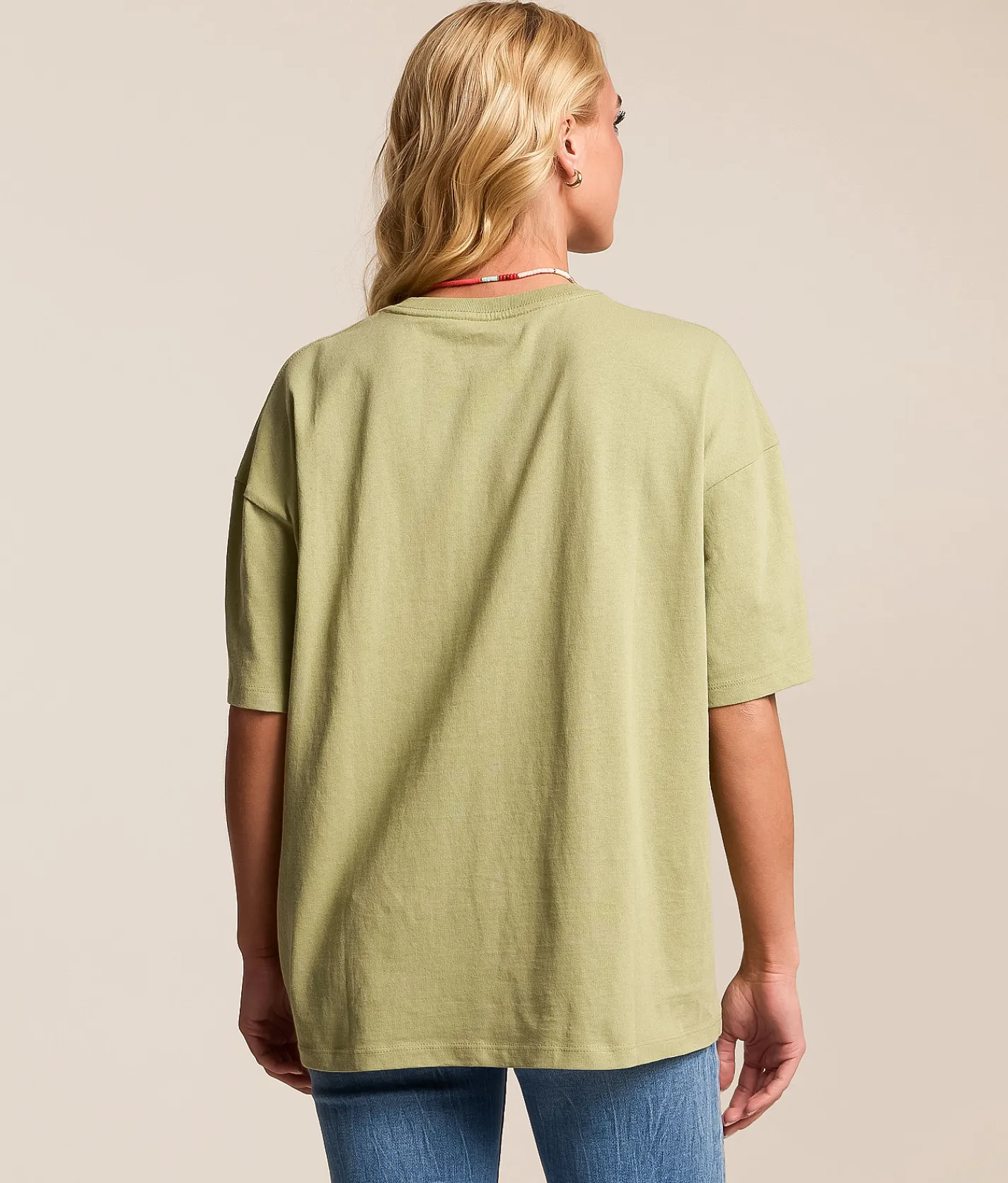 Tops | Billabong Summer Glow Oversized T-Shirt Avocado