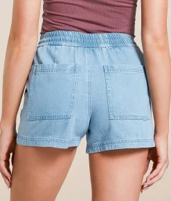 Z Supply Summerland Denim Stretch Short Light Vintage Indigo Online