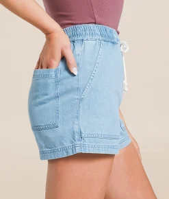 Z Supply Summerland Denim Stretch Short Light Vintage Indigo Online