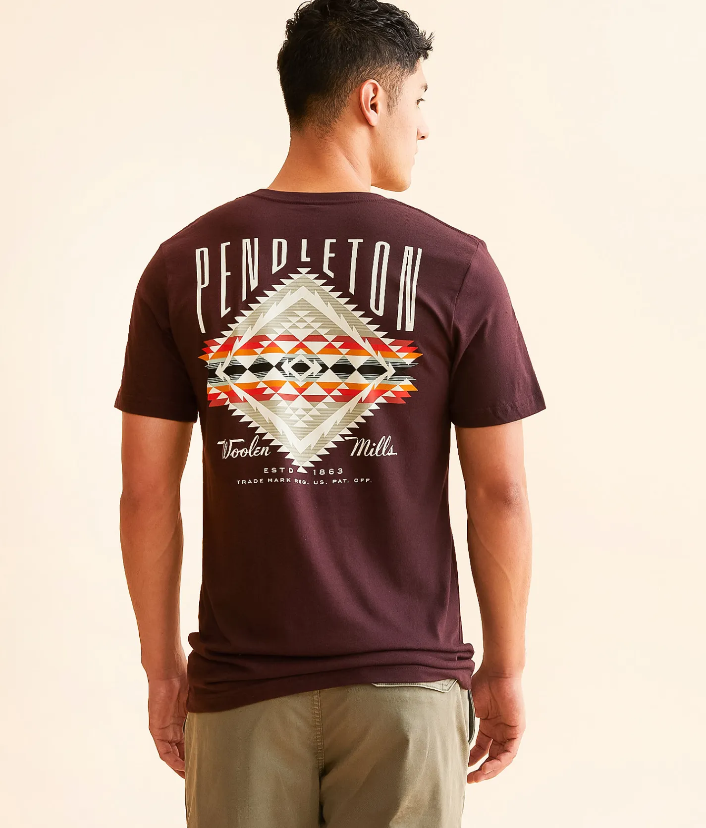Pendleton Summerland T-Shirt Oxblood Black New