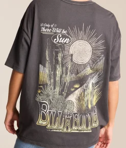 Tops | Billabong Sun Chasing Oversized T-Shirt Off Black