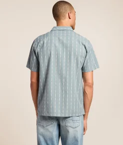 Tops | Billabong Sundays Jacquard Stripe Shirt Blue Fog