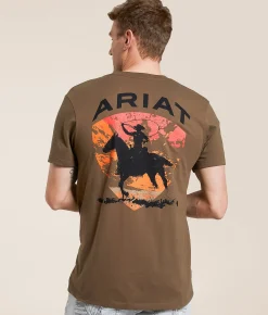 Tops|Graphic T-Shirts | Ariat Sundown Ranger T-Shirt Teak